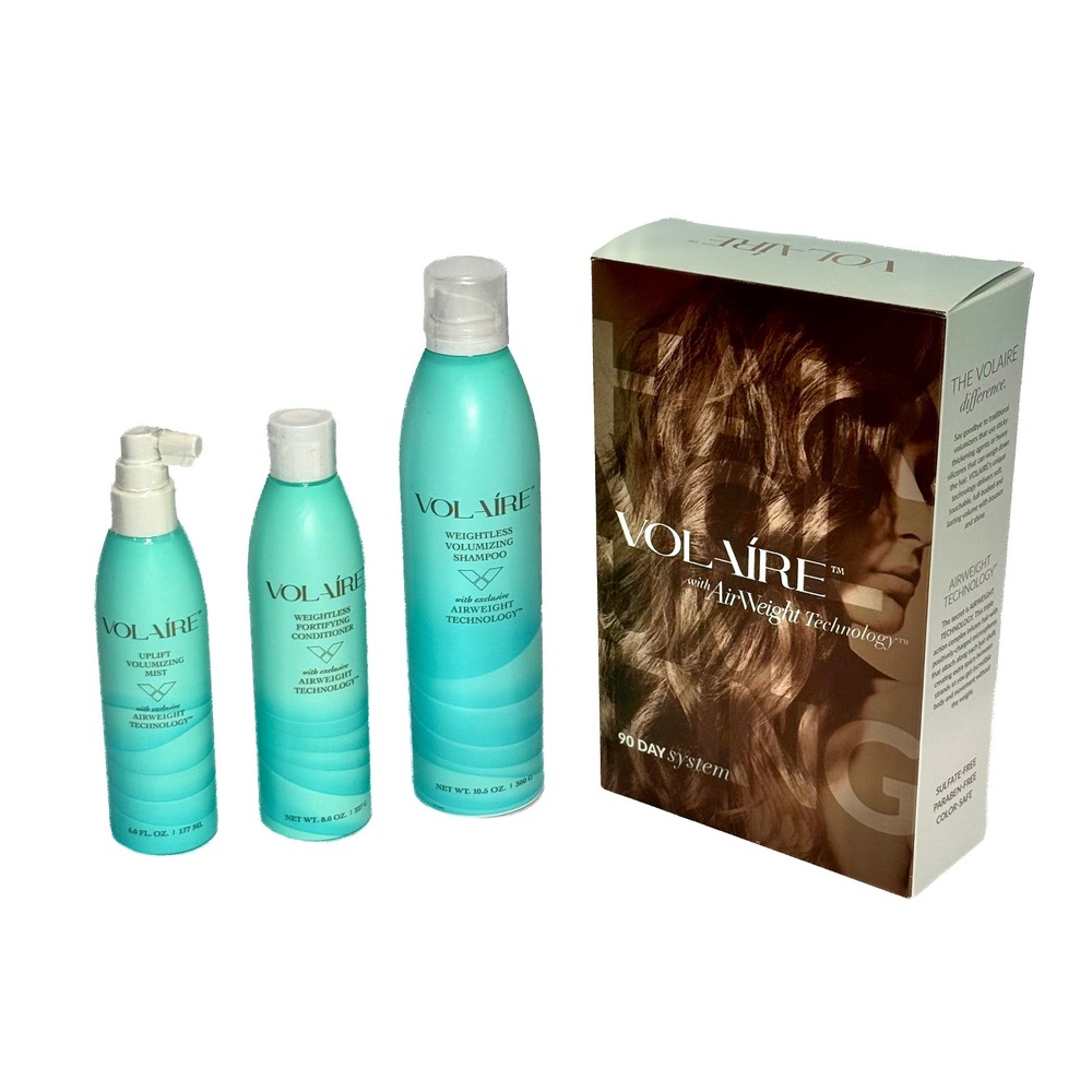 Volaire Hair Volumizing 90 Day System Airweight Tech NEW Sealed 3 Pc Kit NOS